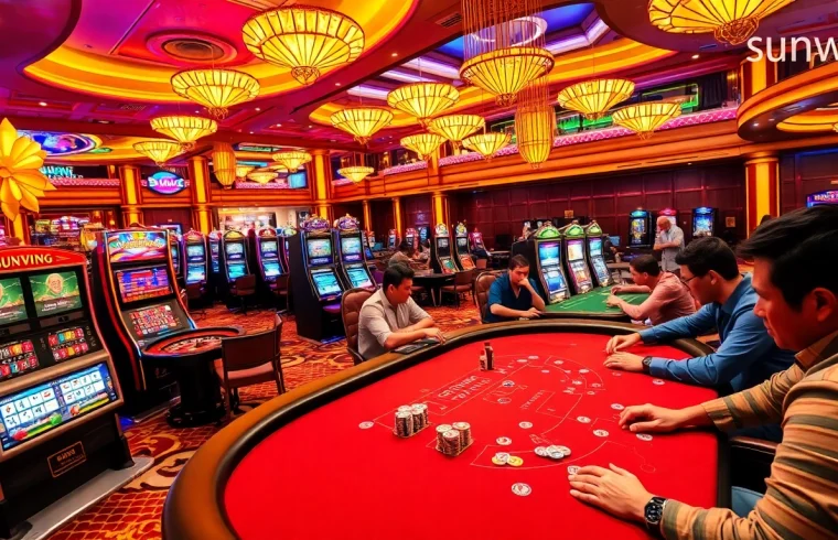 Engage in thrilling gameplay at sunwin's vibrant casino with captivating games and luxurious ambiance.