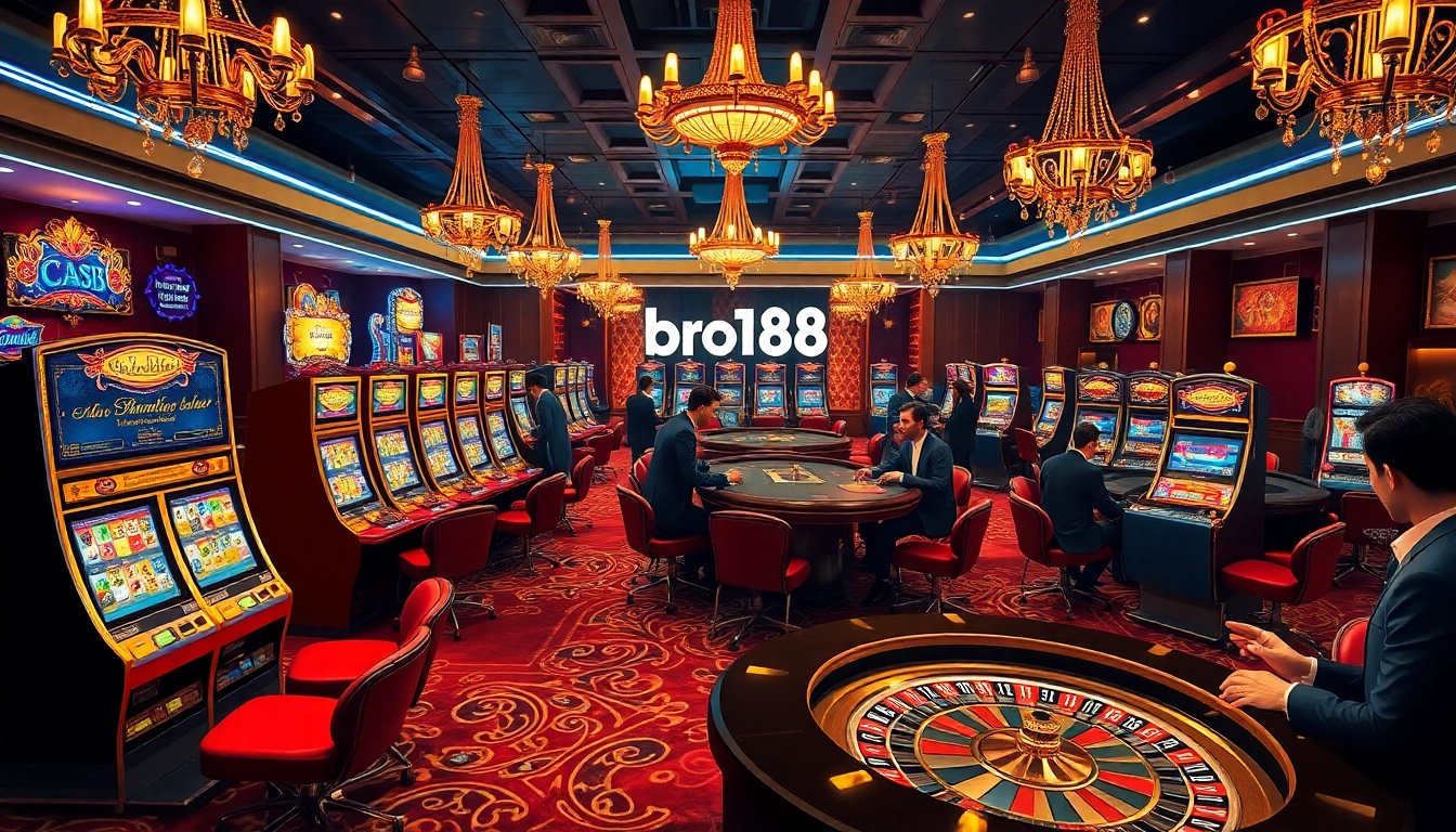 Experience the thrill of gambling at bro138 with vibrant slot machines and poker tables.
