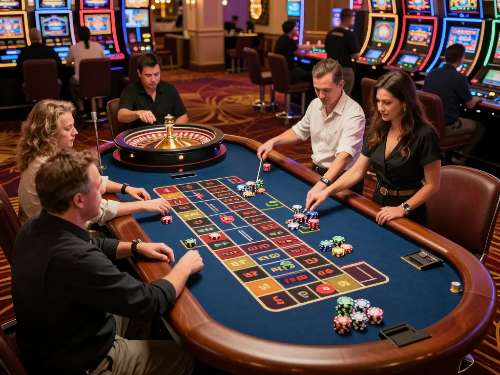Engaging gameplay at a roulette table highlights the excitement of link mm88 casino action.