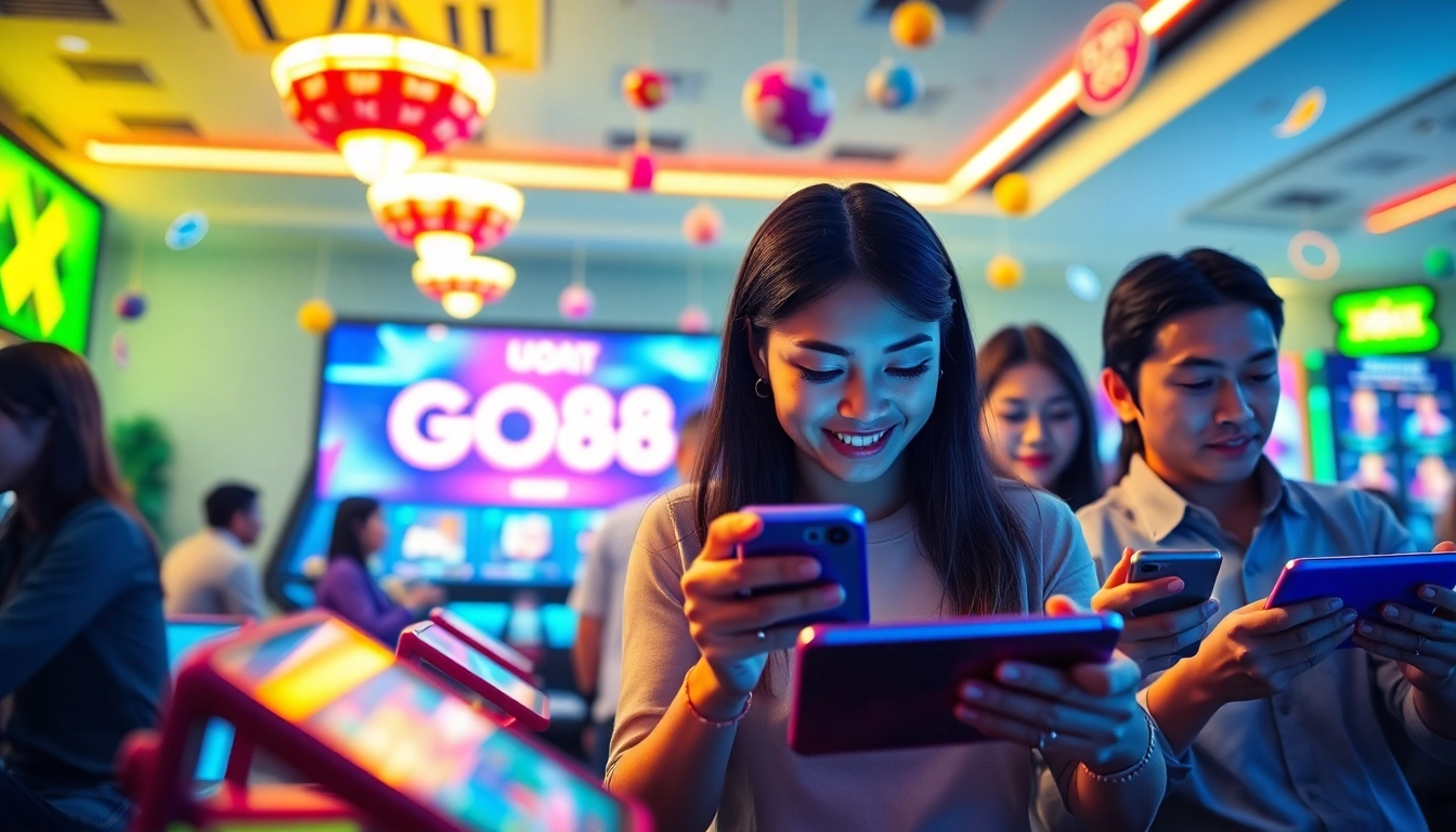 Exciting scene showcasing GO88 online gaming interface, highlighting immersive user experience.