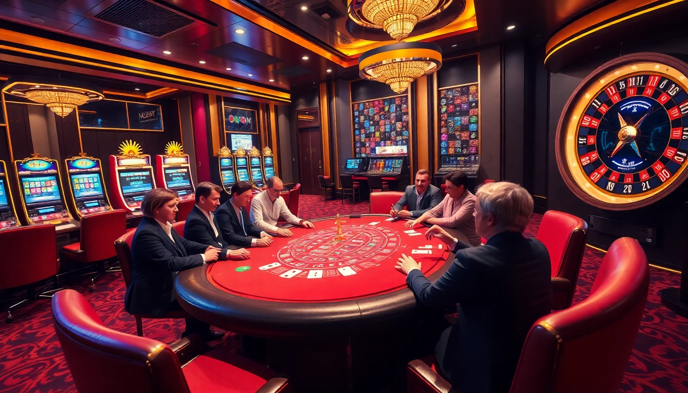 Players enthusiastically engage at the blackjack table in 88i's luxury casino.
