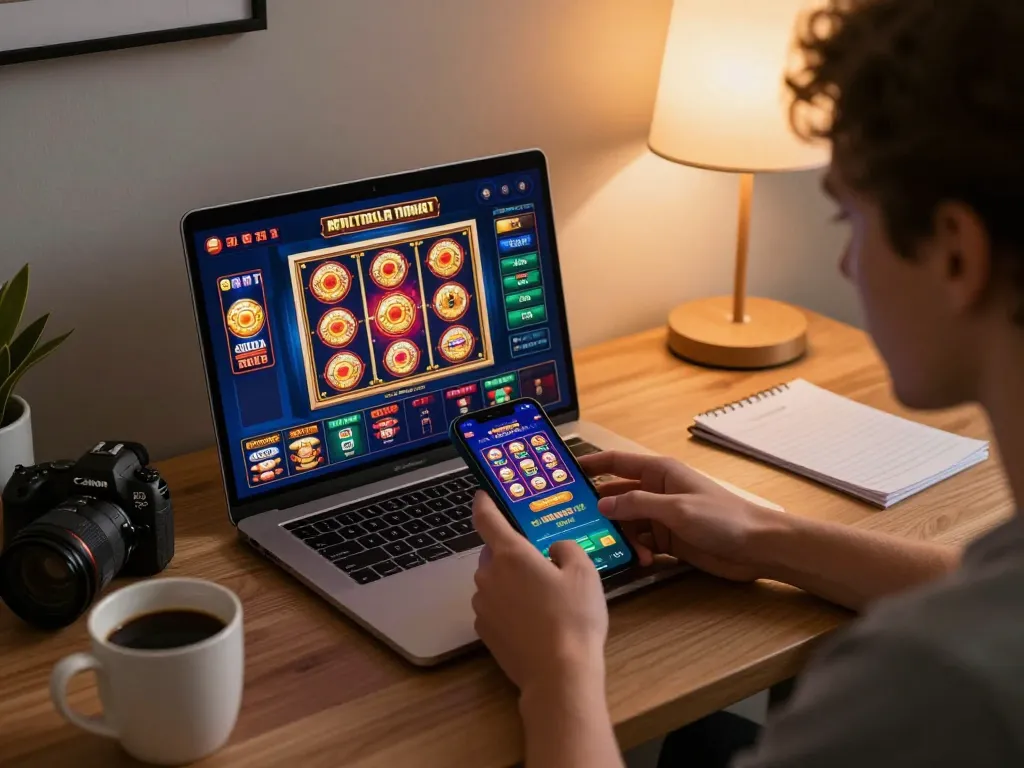 Engaging with a mobile casino app to create unique caricature Chatgpt illustrations.