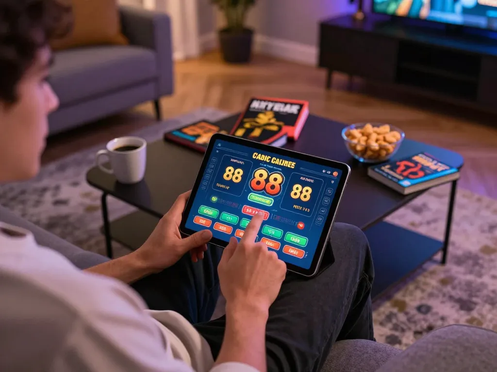 Engaging betting action using the sc 88 casino app, capturing a vibrant online gaming session