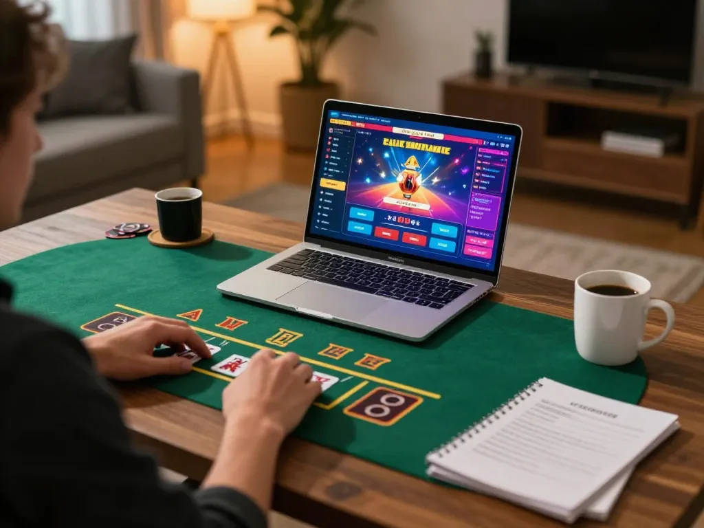 Pemain Ulat123 terlibat dalam permainan blackjack online dengan antarmuka dinamis dan pengaturan yang nyaman