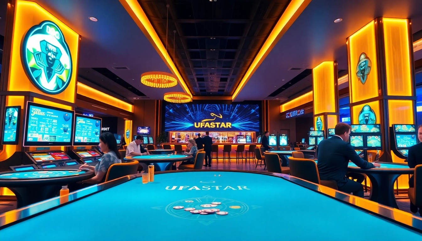 เล่นเกมที่ Ufastar825 คาสิโน พร้อมบรรยากาศทันสมัยและสีสันสดใส