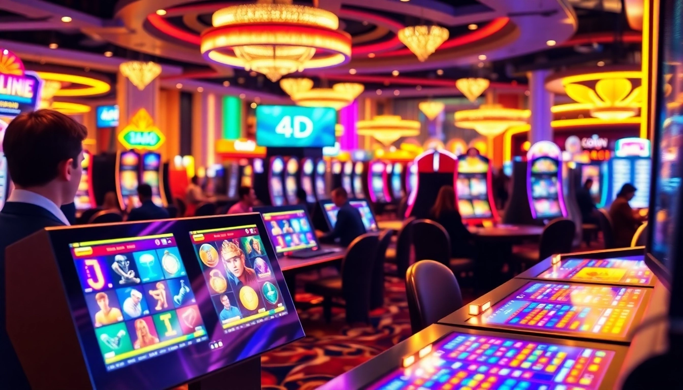 Engaging scene of 4D online Malaysia casino gaming setup with dynamic interactions.