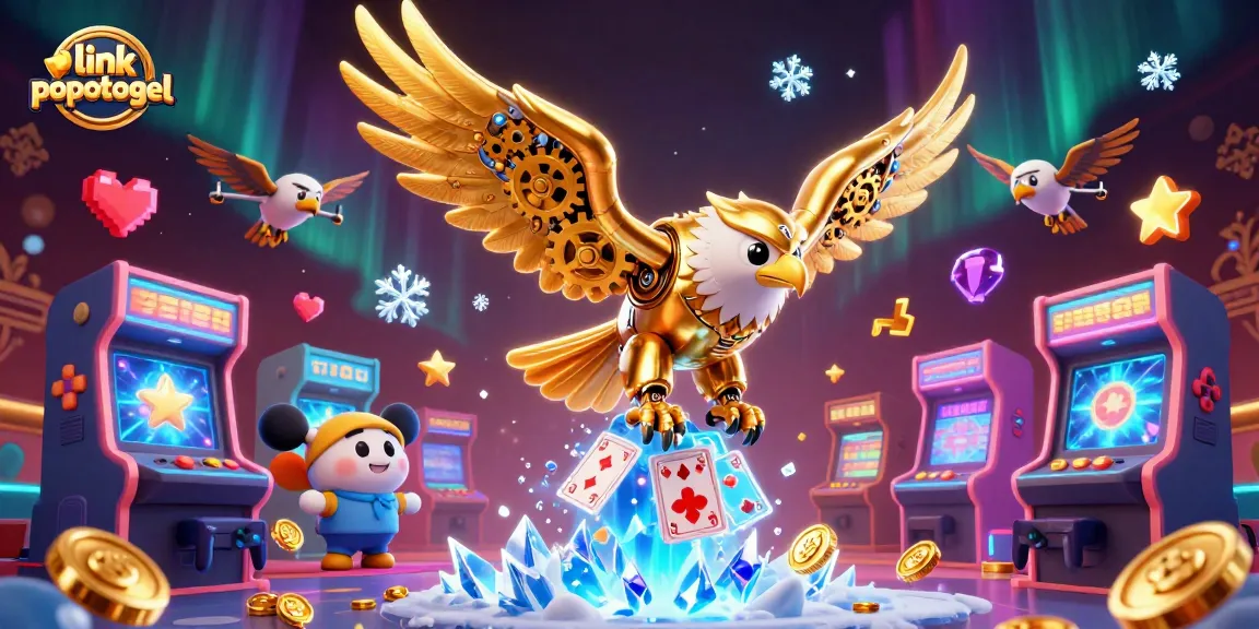 Experience the excitement of link popotogel with a dynamic 3D casino scene filled with vivid game elements.