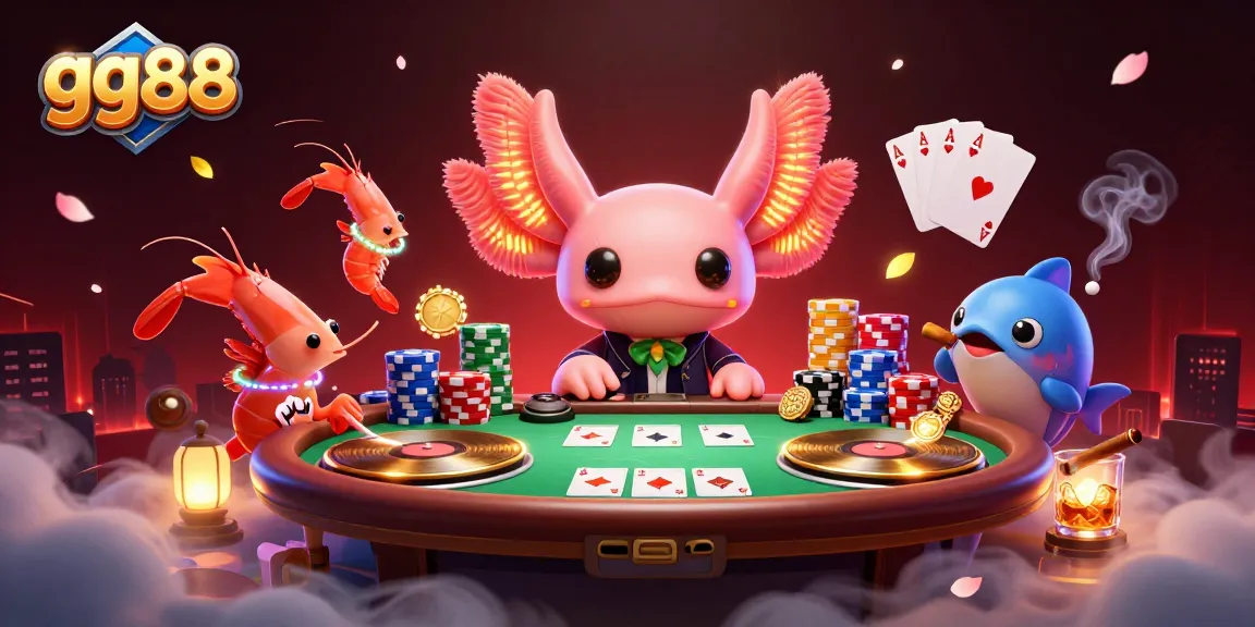 Experience thrilling gameplay with gg88's vibrant 3D casino scene featuring dynamic characters and colorful game elements.