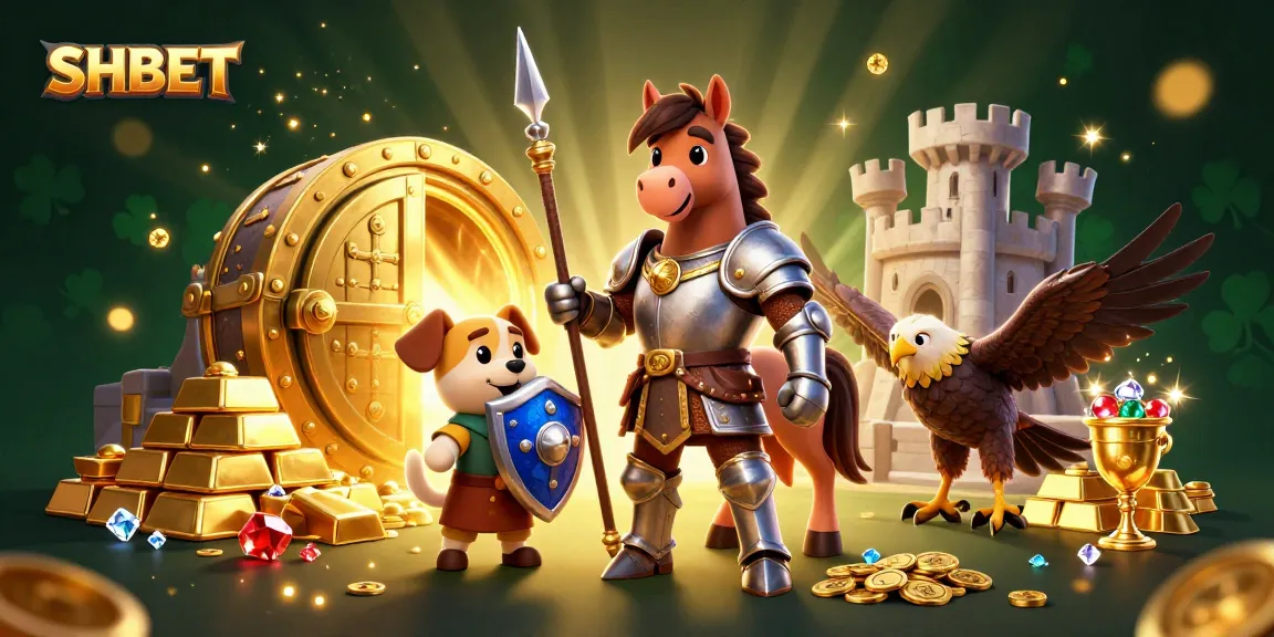 Experience thrilling SHBET adventures amidst riches and excitement in a dynamic casino illustration.