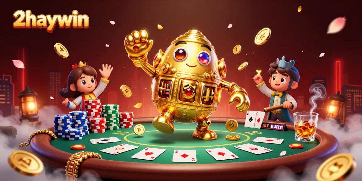 Experience thrilling gaming action at 2haywin with dynamic poker scenes and golden golems.