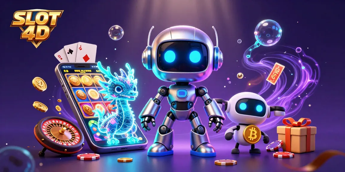 Spin the SLOT 4D reels and win big with this vibrant 3D casino illustration showcasing thrilling gaming elements.