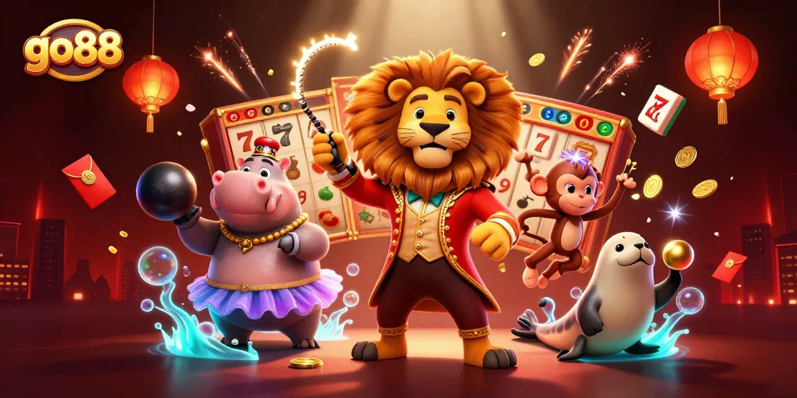 Experience the vibrant go88 gaming scene with a lively casino-themed illustration of characters and rich elements.