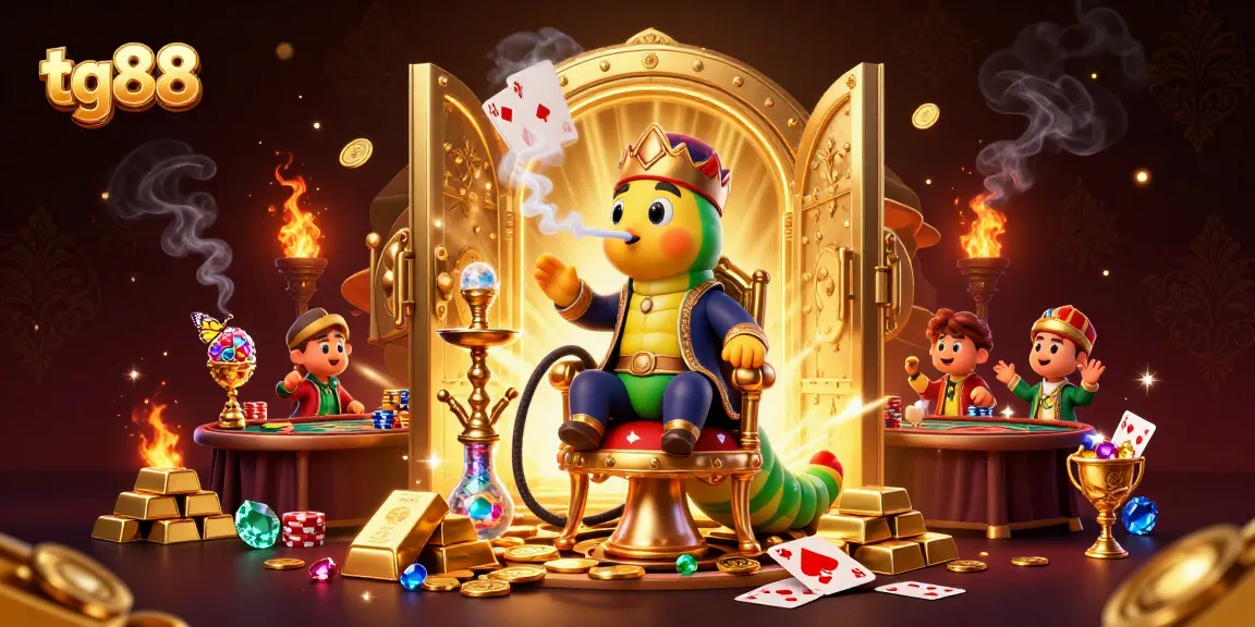 Engage with tg88 online casino visuals featuring dynamic poker elements and rich treasures.