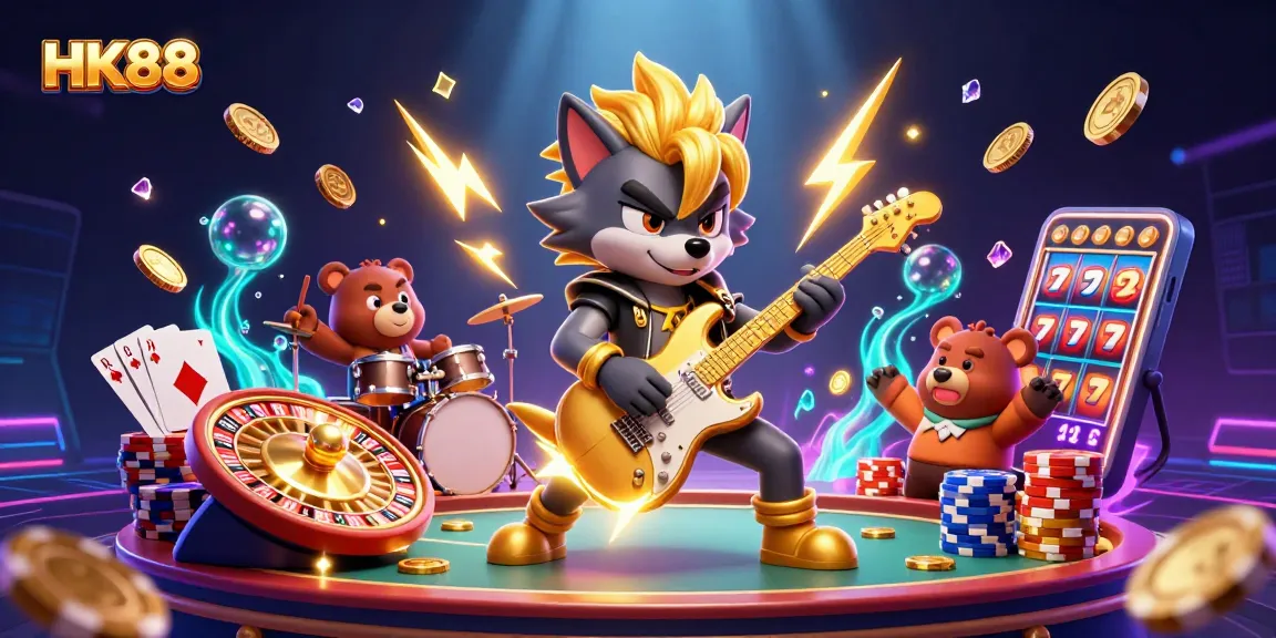 Experience thrilling gameplay at HK88 with vibrant casino elements and characters in action.