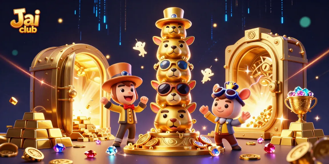 Join the thrilling action on Jai club with a vibrant 3D illustration showcasing dynamic casino elements.