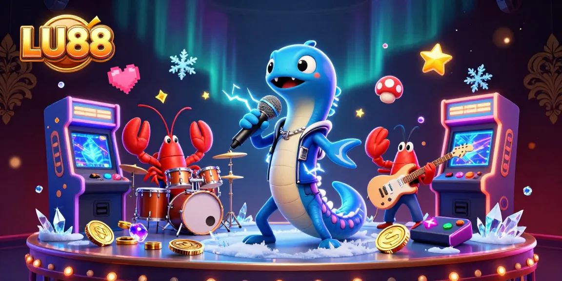 LU88 illuminates an exciting underwater casino scene with vibrant gaming elements.