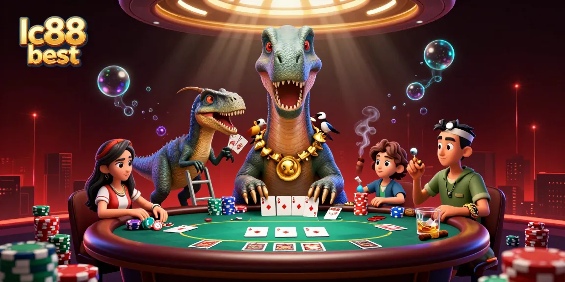 Engage with exciting gaming moments at lc88 best, featuring an animated poker scene.