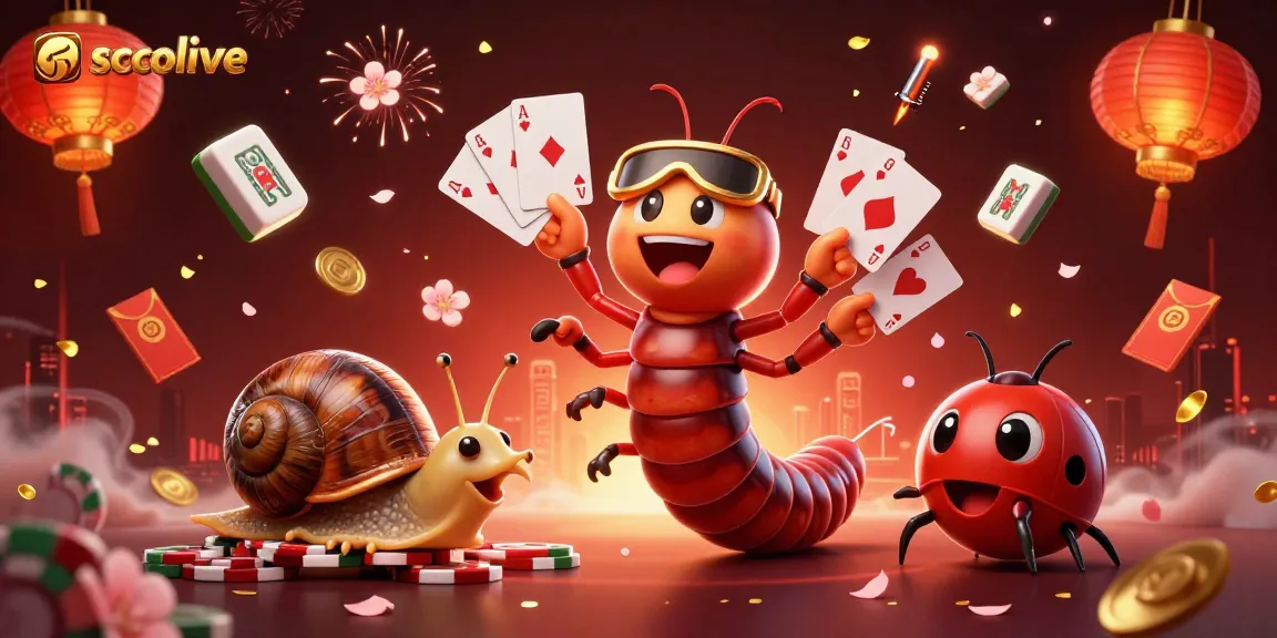 Experience the excitement of socolive with animated casino characters and vibrant game elements in this dynamic scene.