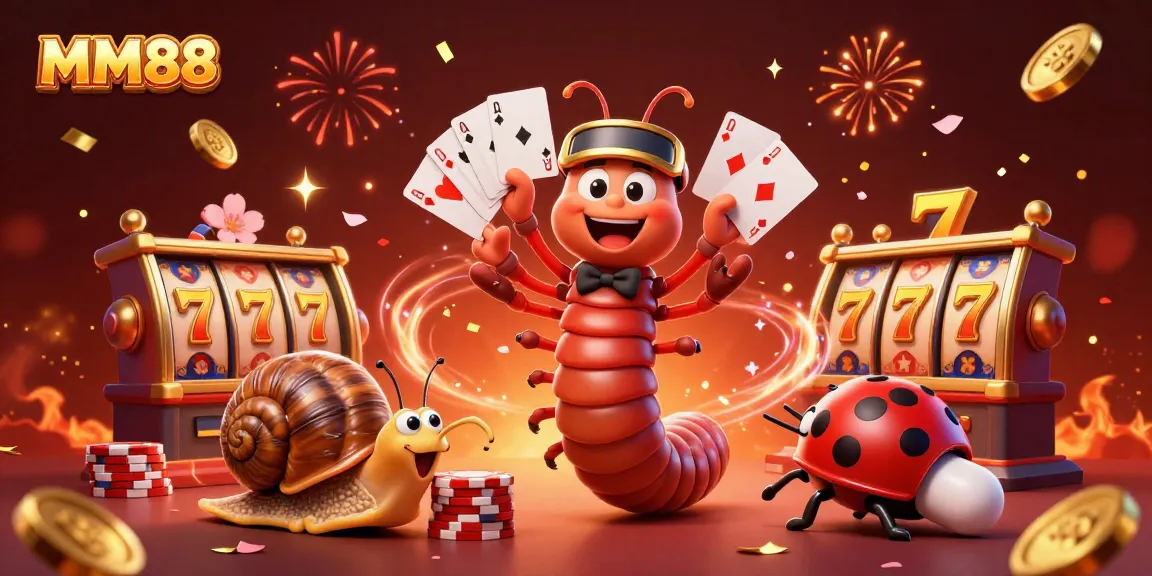 Play alongside the MM88 dealer in a vibrant, action-packed casino scene with dynamic game elements.