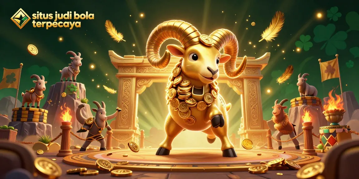 Experience thrilling sports betting action with situs judi bola terpercaya featuring a powerful golden ram.