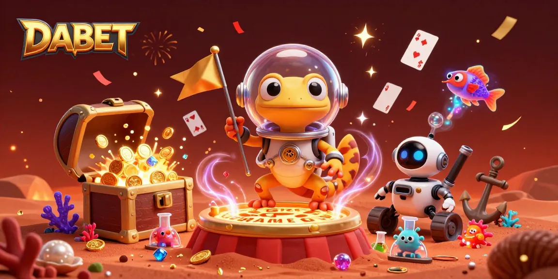 DABET showcases an alien casino adventure where treasures abound amidst vibrant cosmic elements.