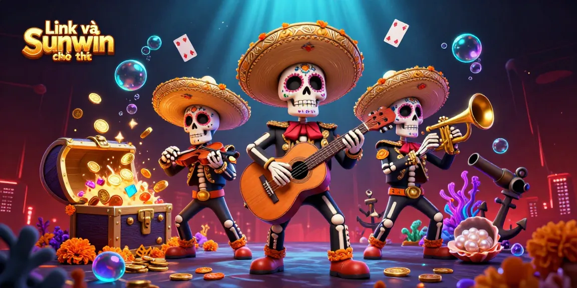 Experience thrilling gameplay with the colorful 3D illustration featuring Link vào Sunwin chính thức in a vibrant casino scene.