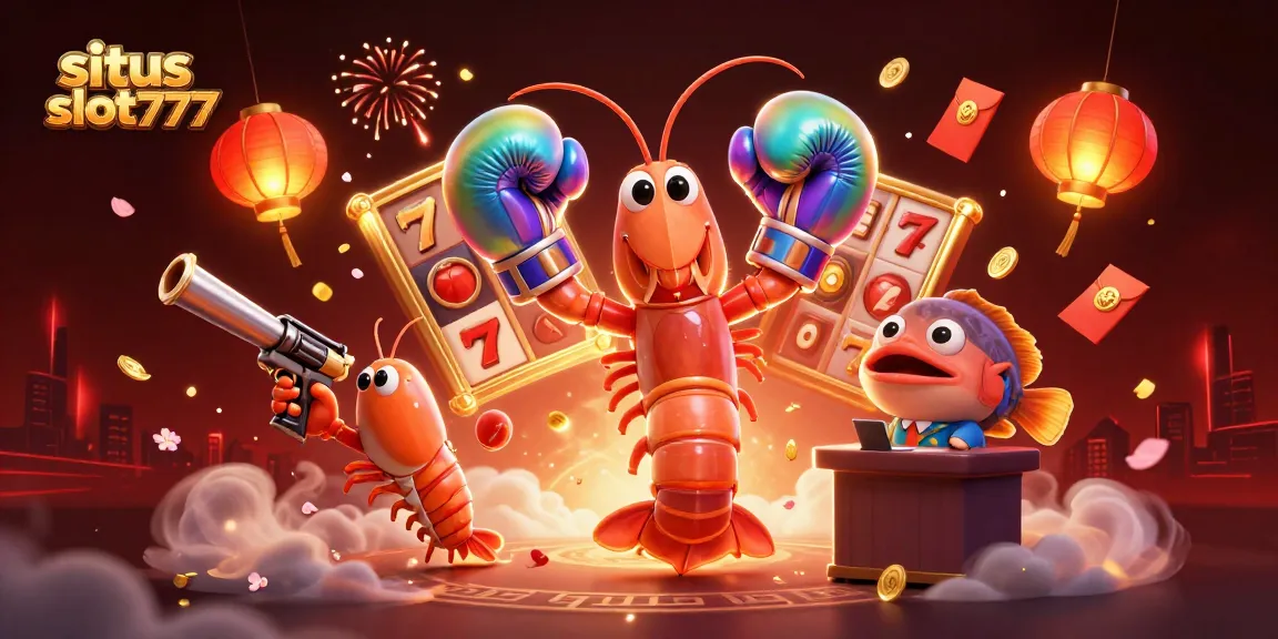 Experience thrilling action at situs slot777 with vibrant slot reels and an engaging 3D illustration.