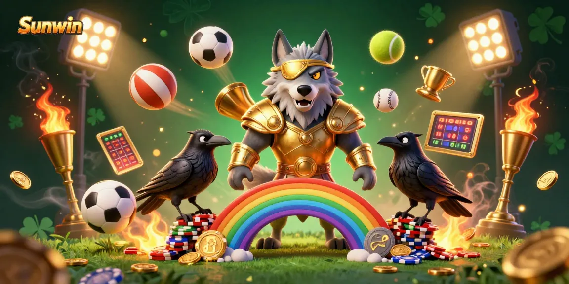 Players enjoying thrilling games at Sunwin featuring vibrant sports elements and Norse mythological characters.