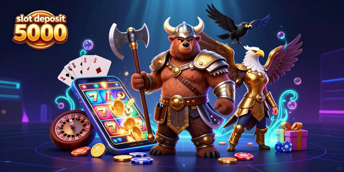 Engage with thrilling slot deposit 5000 games featuring a dynamic casino scene