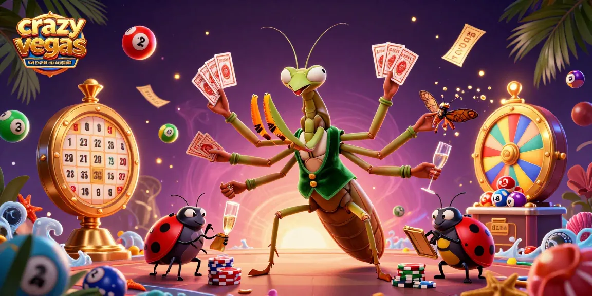 Experience excitement with crazyvegas real money casinos australia, featuring vibrant lottery balls and a card dealer.
