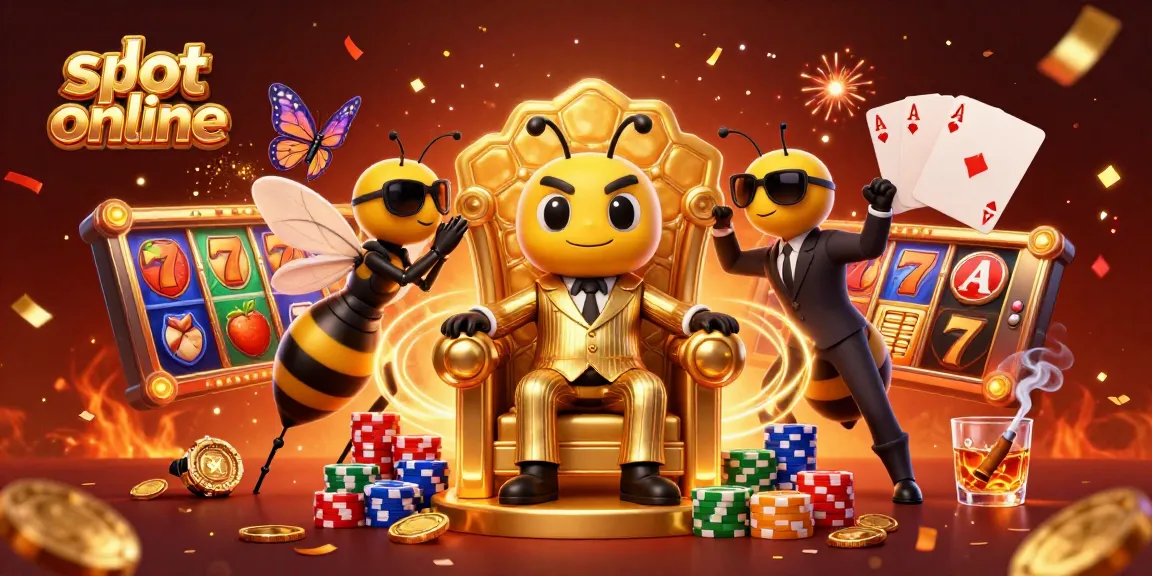 Experience thrilling slot online action in a vibrant casino scene with charismatic characters.