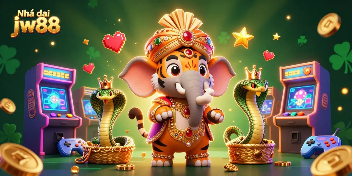 Experience exhilarating online gaming with Nhà cái jw88 through vibrant slots, colorful characters, and dynamic casino elements.