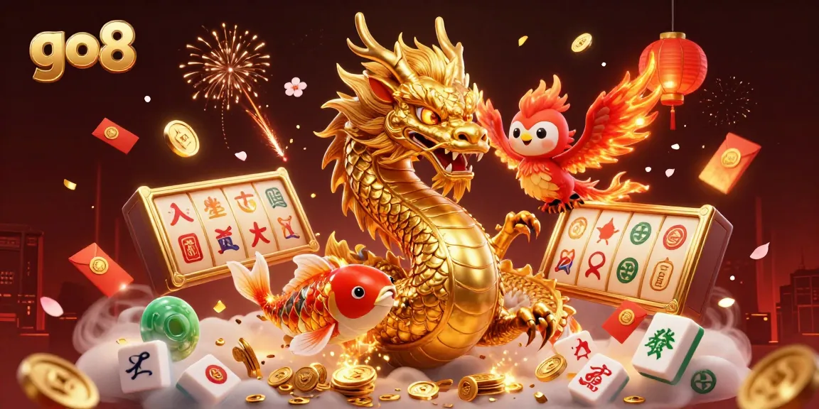 Experience winning thrills with go8's vibrant slot games in a dynamic casino scene.